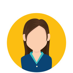 businesswoman character avatar icon vector illustration design