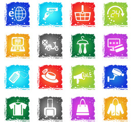 shopping and e-commerce icon set