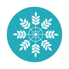 happy merry christmas snowflake card vector illustration design