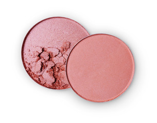 Beige blush isolated on white background