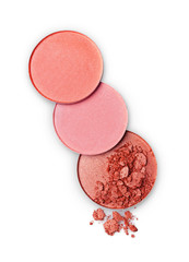 Beige blush isolated on white background