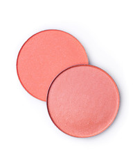 Beige blush isolated on white background