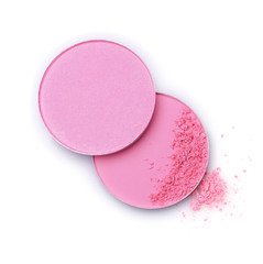 Pink crushed eye shadow or blush powder