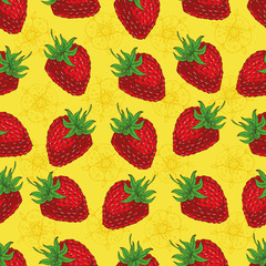 Seamless Pattern Strawberries