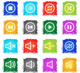 Obraz premium Media player icons