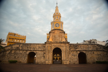 Fototapeta na wymiar Colonial Tower, Cartagena, Colombia