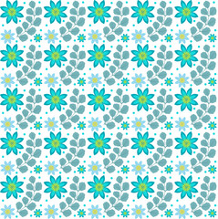 Floral seamless pattern. Flowers repeating texture. Botanical endless background. Vector illustration