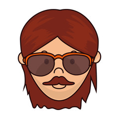 man character sixty style vector illustration design