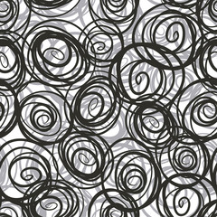 Vector seamless pattern with roses. Abstract wallpaper with stylized flowers