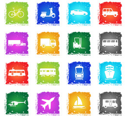 Transportation simply icons