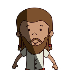 jamaican man character icon vector illustration design