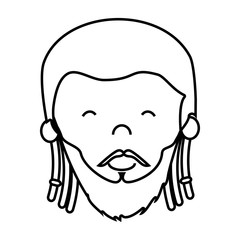 jamaican man character icon vector illustration design