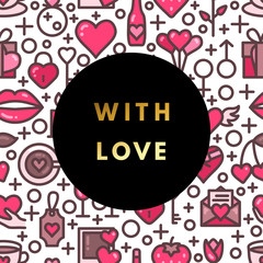 Naklejka premium Valentine day greeting card.