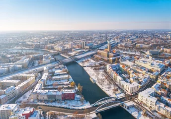 Foto auf Alu-Dibond Berlin -Spandau im Winter,  Aussicht von oben. © Sliver