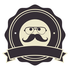 seal style hipster icon vector illustration design