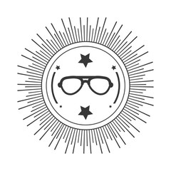 seal style hipster icon vector illustration design