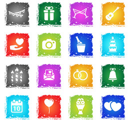 Wedding simply icons