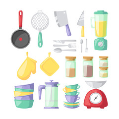 Kitchenware vector icons.