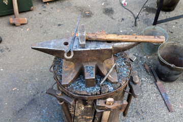 Side view on the anvil.