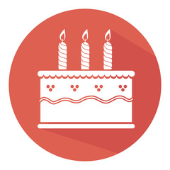 delicious cake birthday card vector illustration design