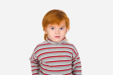 the boy's portrait with red hair