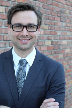 Businessman wearing glasses portrait