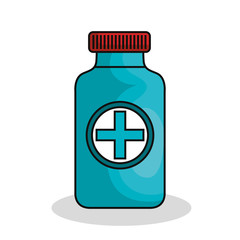 medicine bottle isolated icon vector illustration design