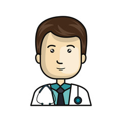 doctor avatar character icon vector illustration design