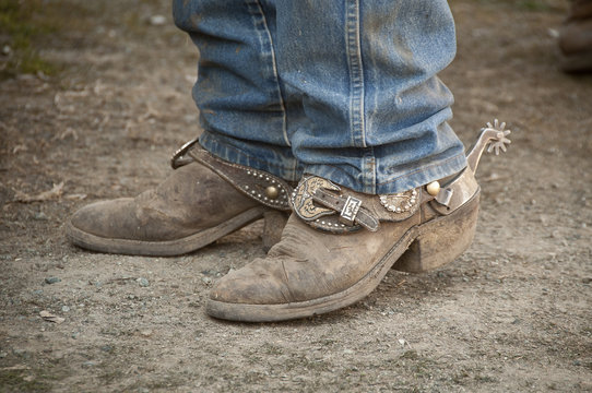 Worn Out Cowboy Boots Stock Photo Adobe Stock