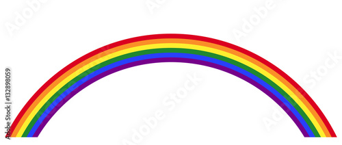 gay pride rainbow with the lgbt movement flag color in the form of a arc form