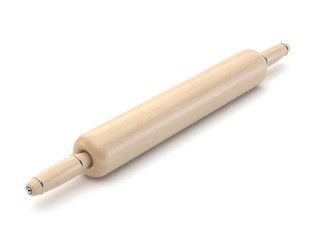 Wooden rolling pin. 3D