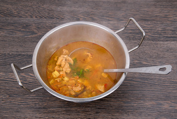 Hungarian dish hot goulash