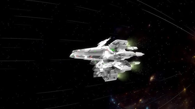 Computer generated, Art concept sci-fi space cruiser	