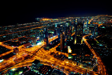 Fototapeta na wymiar Downtown Dubai At Night