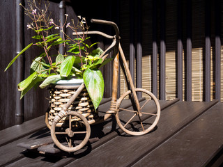 Cute bicycle shaped planter flower pot