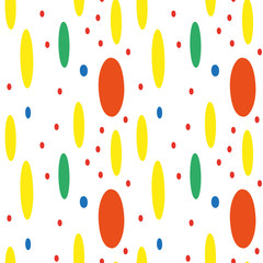 Festive confetti seamless pattern. Modern, geometric repeating texture. Memphis style endless background. Vector illustration