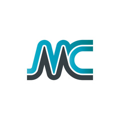 Initial Letter MC Linked Design Logo