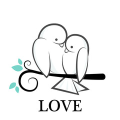 love birds vector