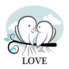 love birds vector