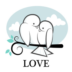 love birds vector