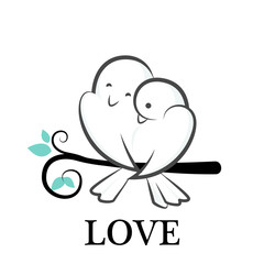 love birds vector