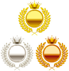 王冠　金メダル　銀メダル　銅メダル