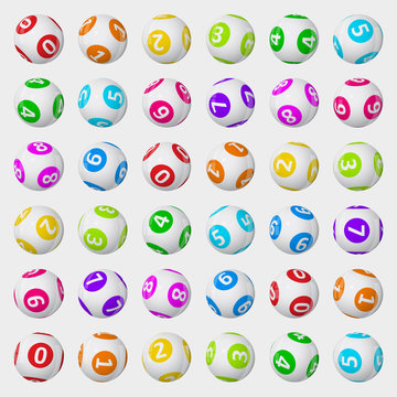 vector illustration of lottery balls.