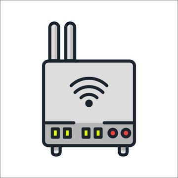 Wifi Router Icon Color