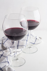 Red wine in glasses