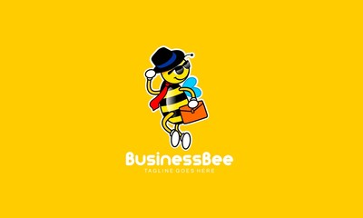 Bee Business Character Logo