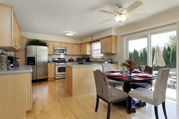 Kitchen with eating area