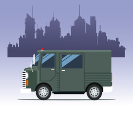 truck delivery town cargo vector illustration eps 10