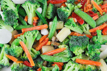 frozen mixed vegetable background
