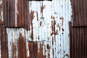 "Zinc" old metal wall background. Rusty metal. Stained metal sur